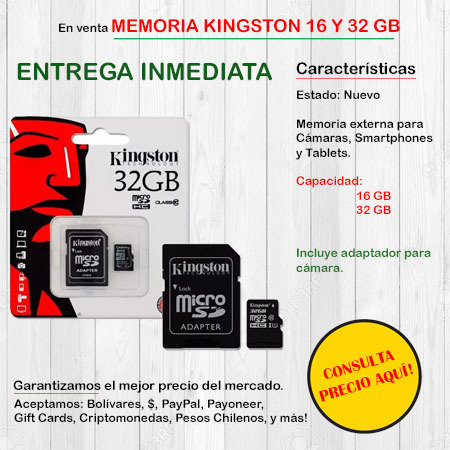 Memoria SD KingSton - Memoria Externa MEMORIASD