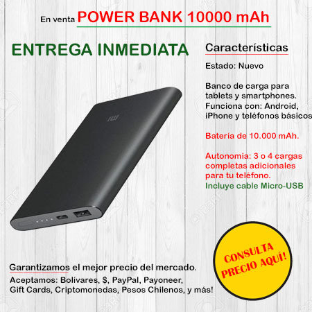Power Bank 10.000 mAh - Cargador portatil POWERBANK