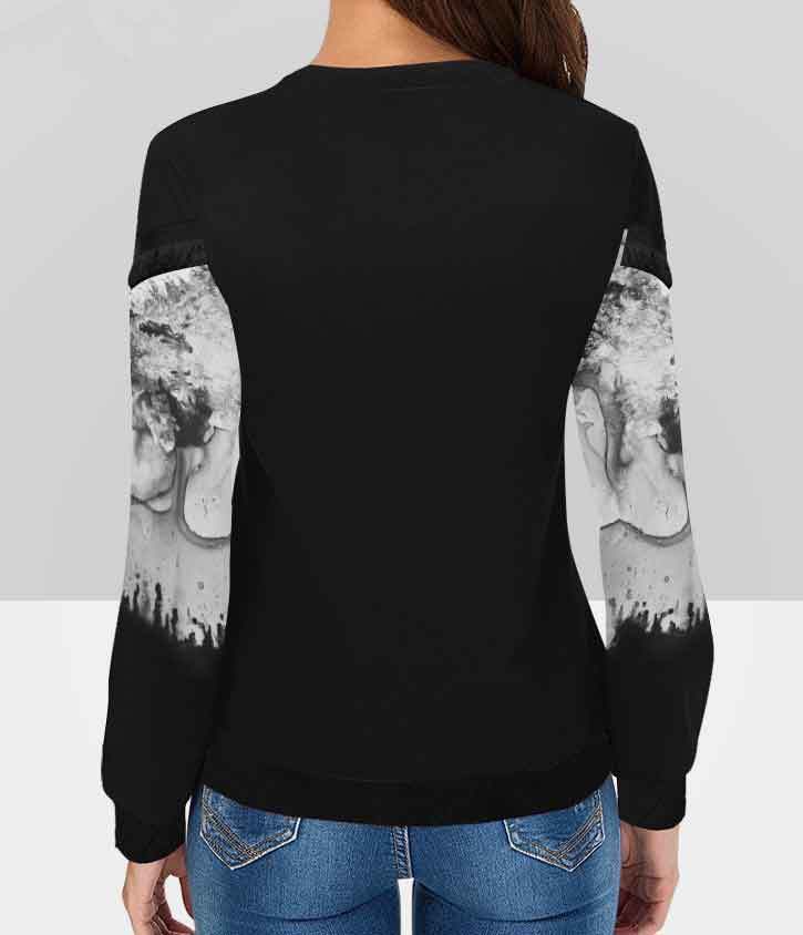 Long sleeved designer sweater - 'Beast' with 3 background options, black, red or turquoise