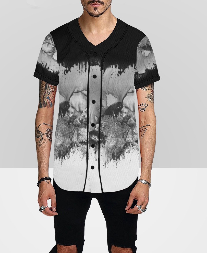 Mens Designer casual baseball style shirt - "Beast" collection 00683