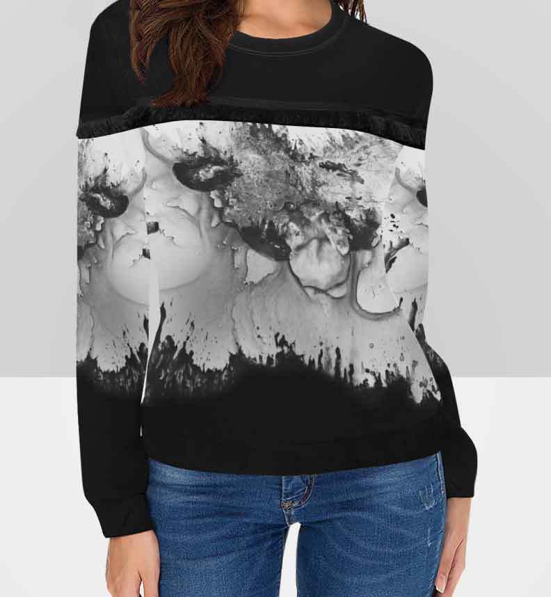 Abstract Capri Leggings - "Beast"