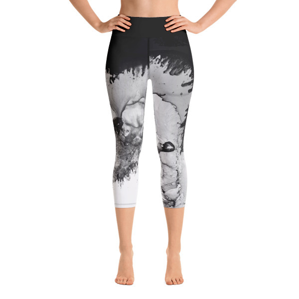 Designer Yoga Capri Leggings -'Beast' series, choice of art work 01240