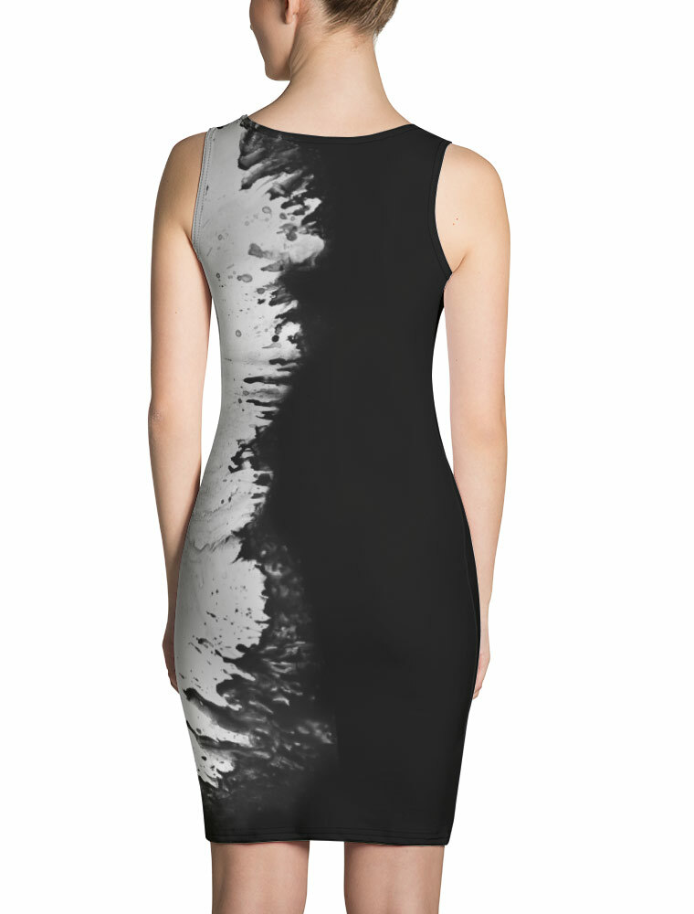 Fitted slimline dress, 'Beast' design​