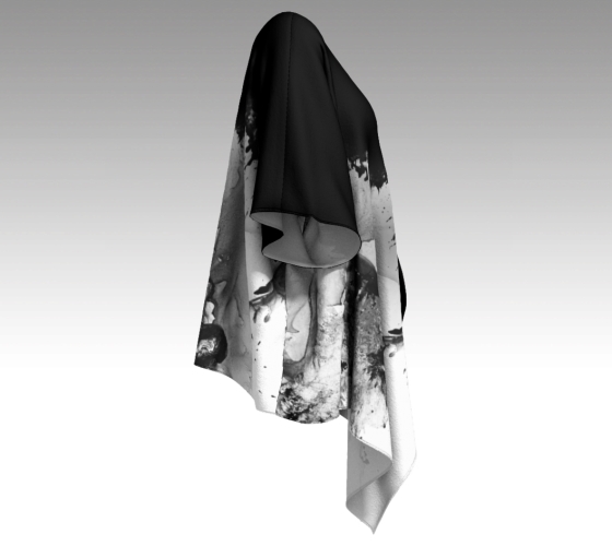 Designer Wrap: Bat-winged sleeves, "Beast" series