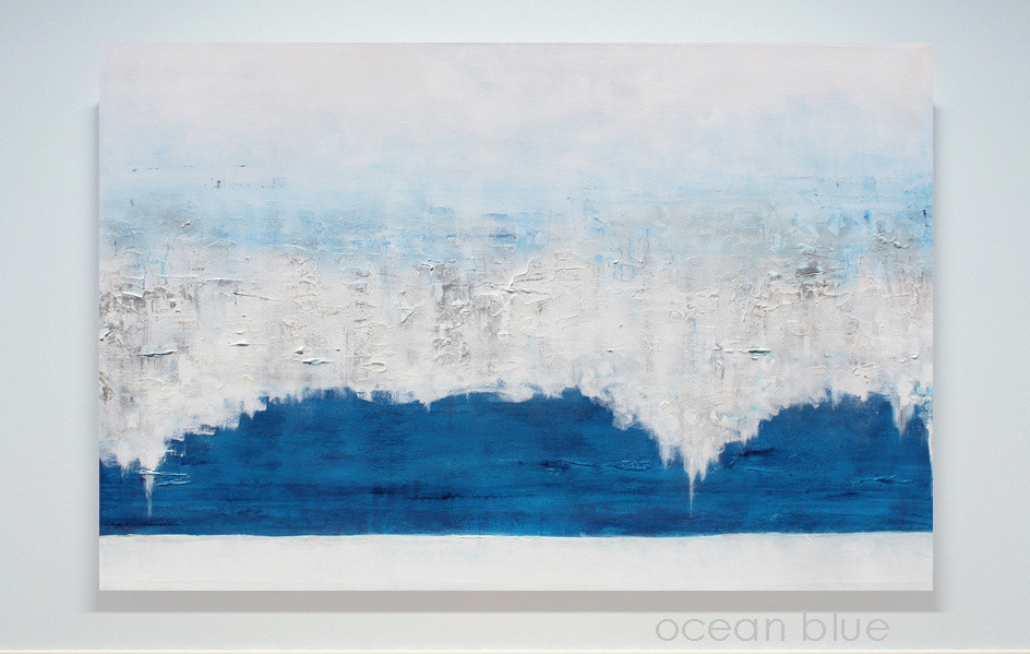 Large Blue Abstract Art Painting - OCEAN BLUE recommended by Karen Moehr on Levi Keswick.