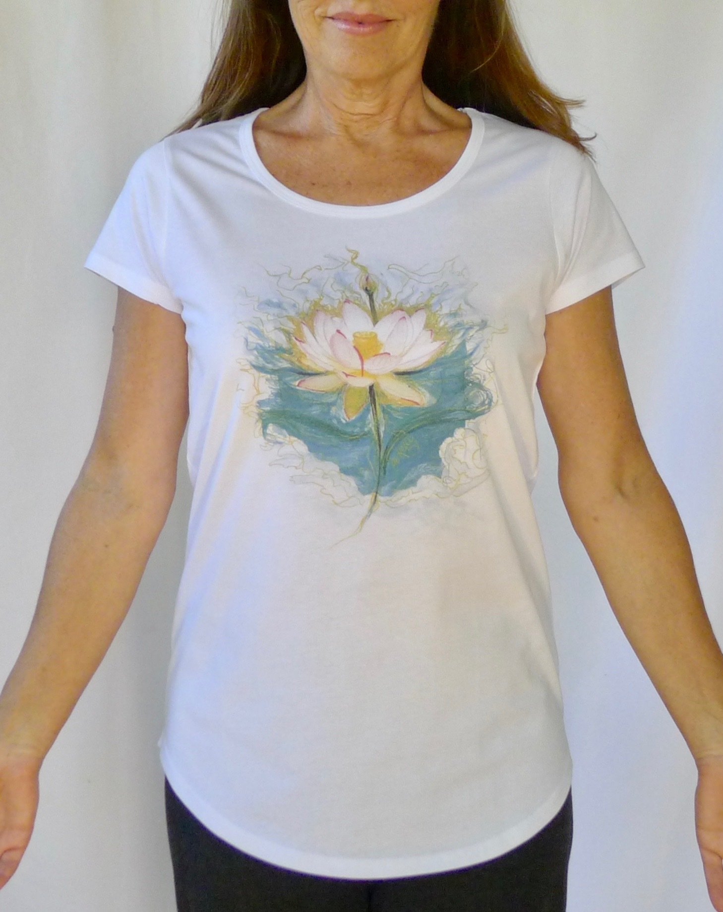 Blue Lotus Yoga Tee 00007