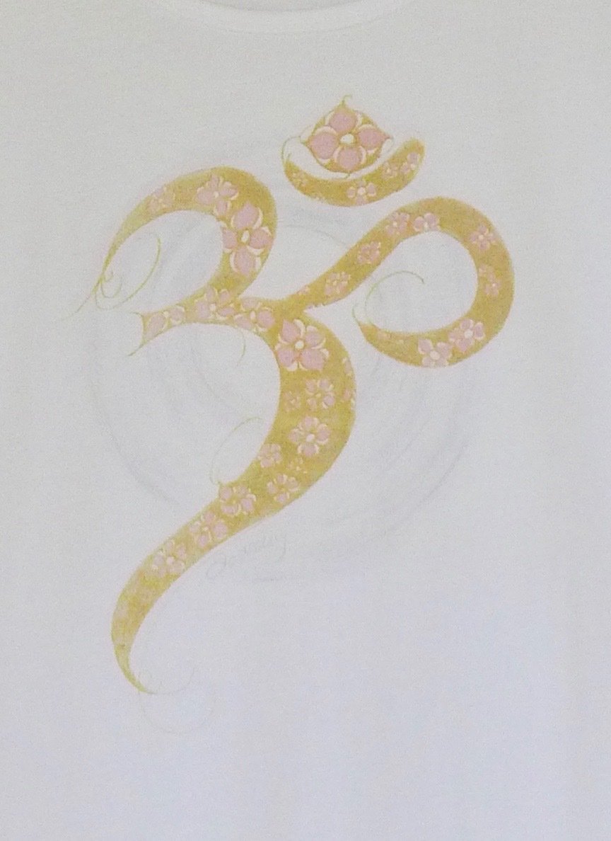 Golden Aum original art by Jo Kelly