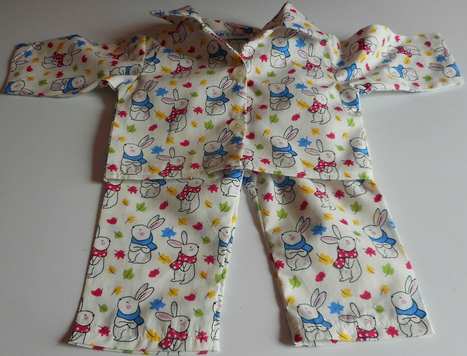 Pyjamas with collar - rabbit print, cotton Pyjamas with collar - rabbit print, cotton