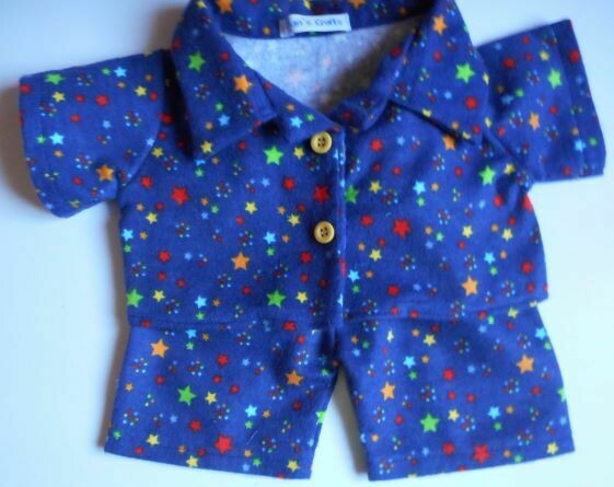 Pyjamas with collar - Star print, brushed cotton. Pyjamas with collar - Star print, brushed cotton.