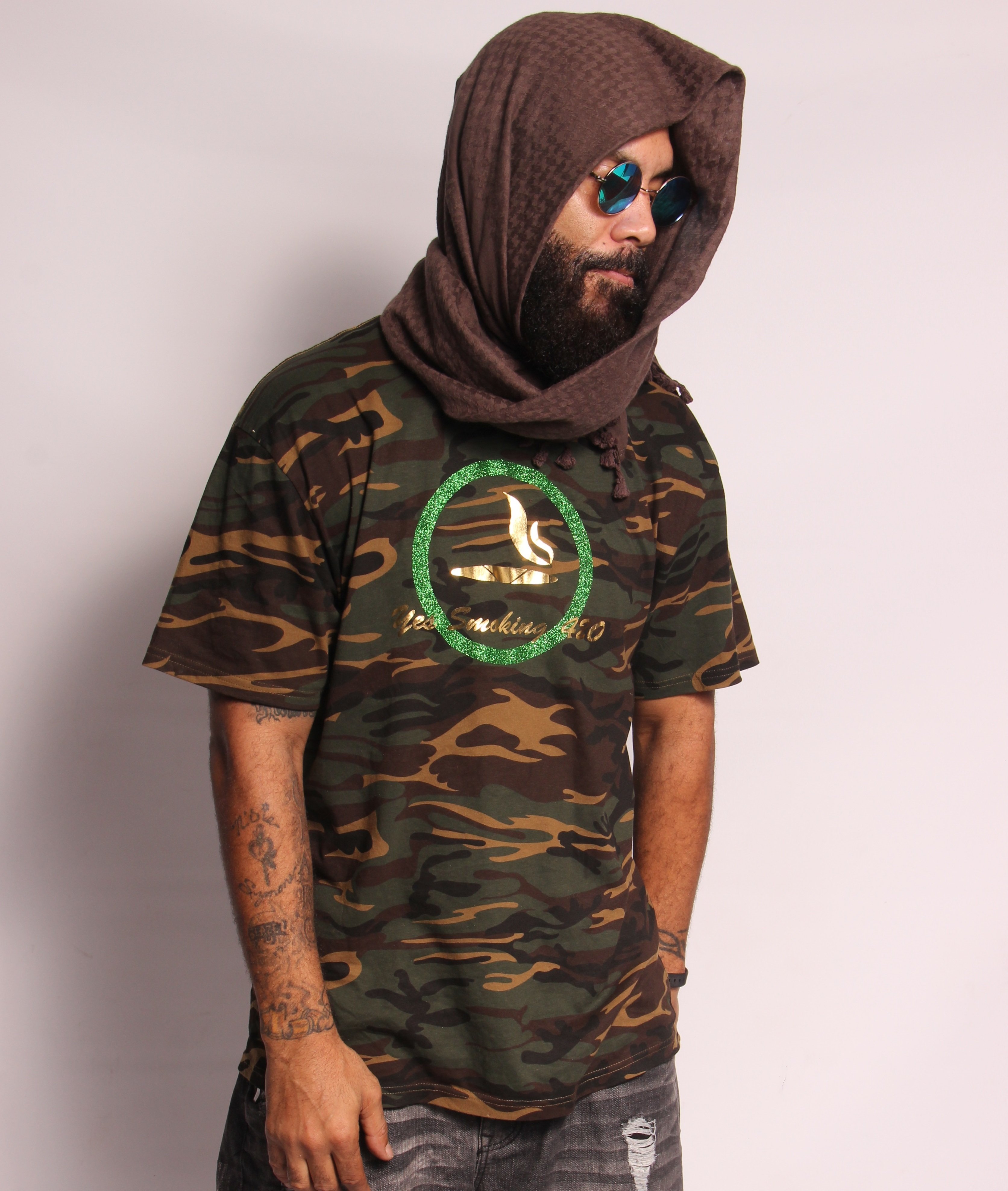 Yes Smoking 420 Camo T-shirt 00002