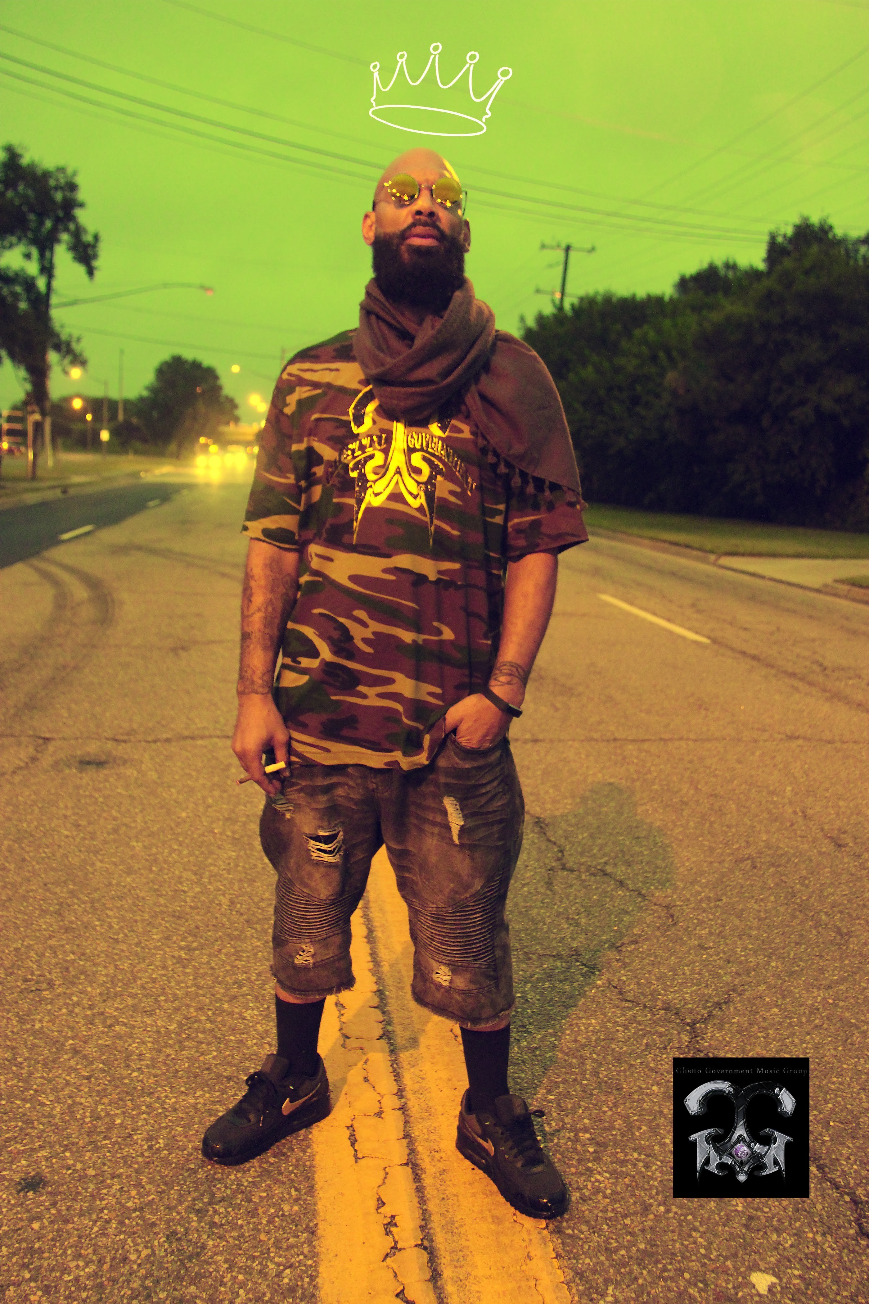 Ghetto Government grn Camo Tee 00022