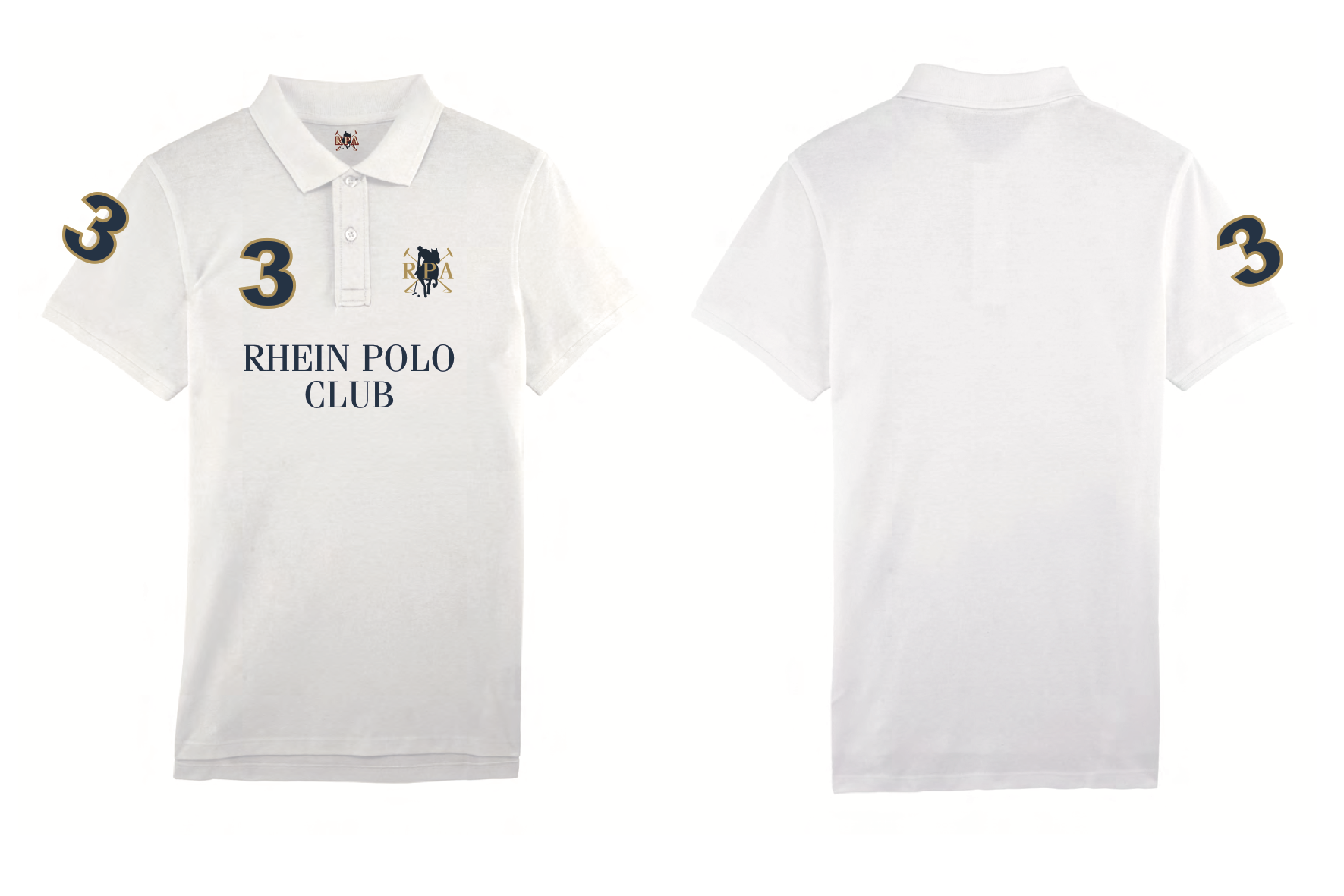 Herren Polo Shirt "Rhein Polo Club" white 00017