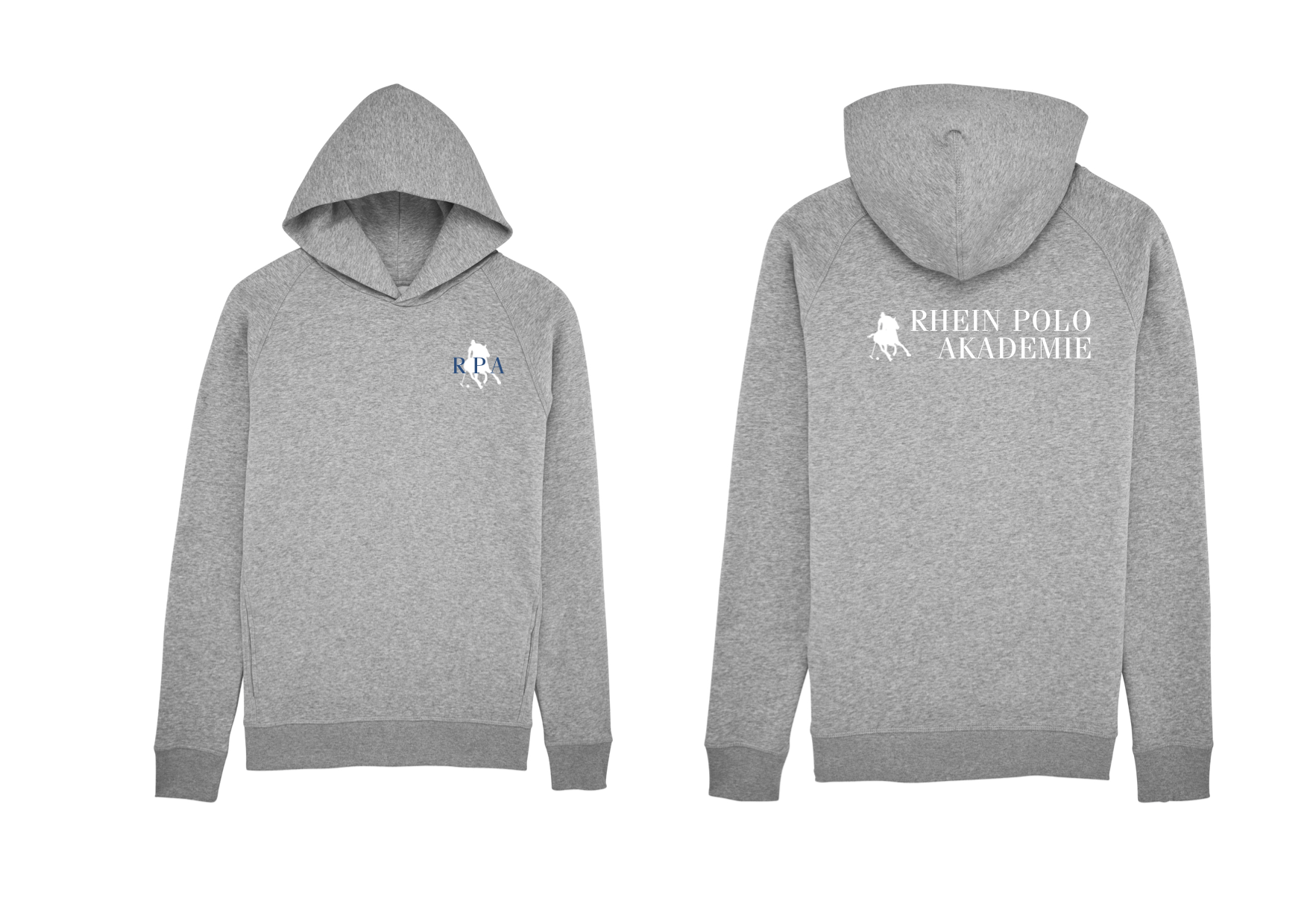 Herren Hoodie mit Raglan Ärmeln in "Heather Grey" 00019