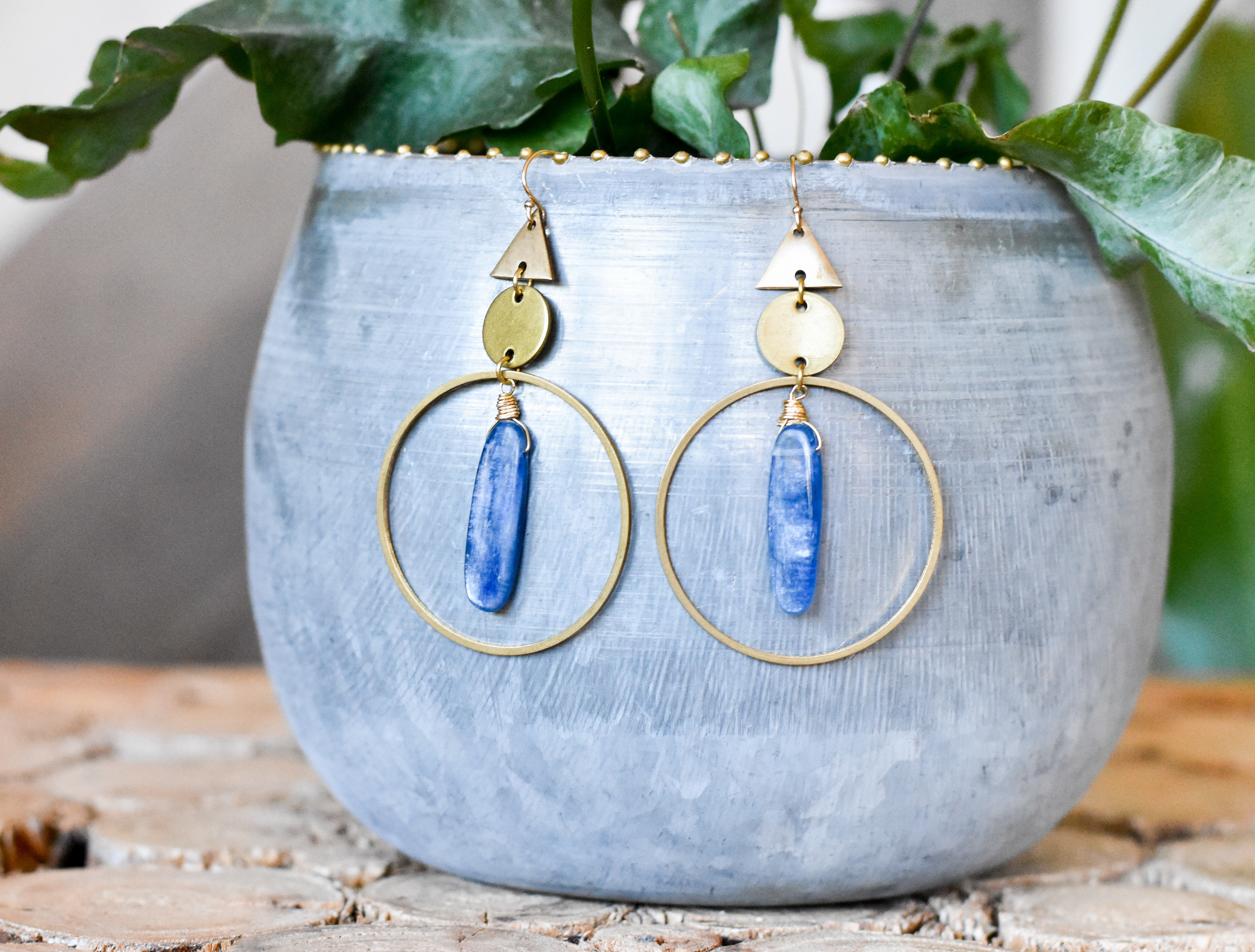 kynite hoop with geometrics earrings 26TSEKPRBNK4P
