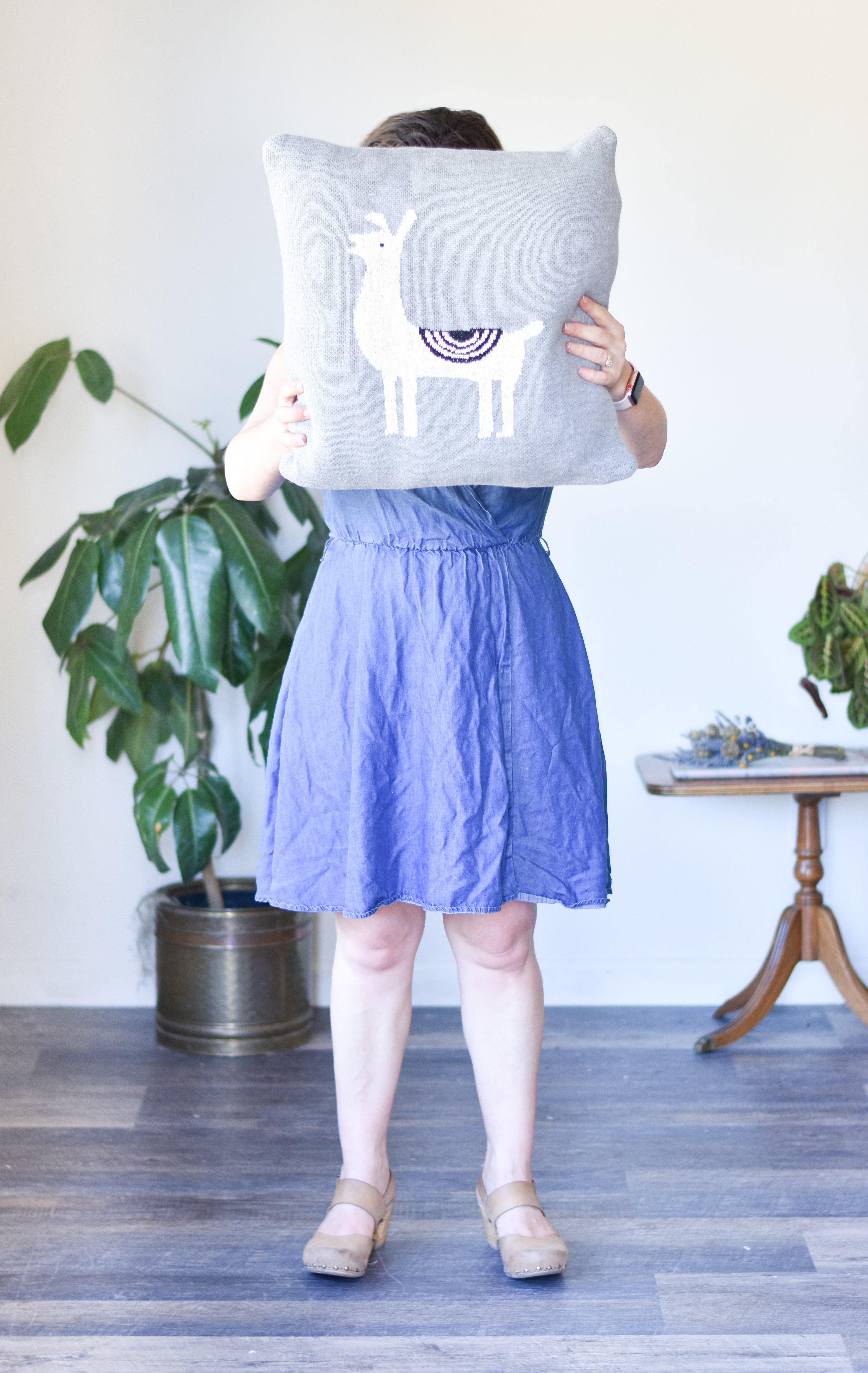 llama knit pillow da9883