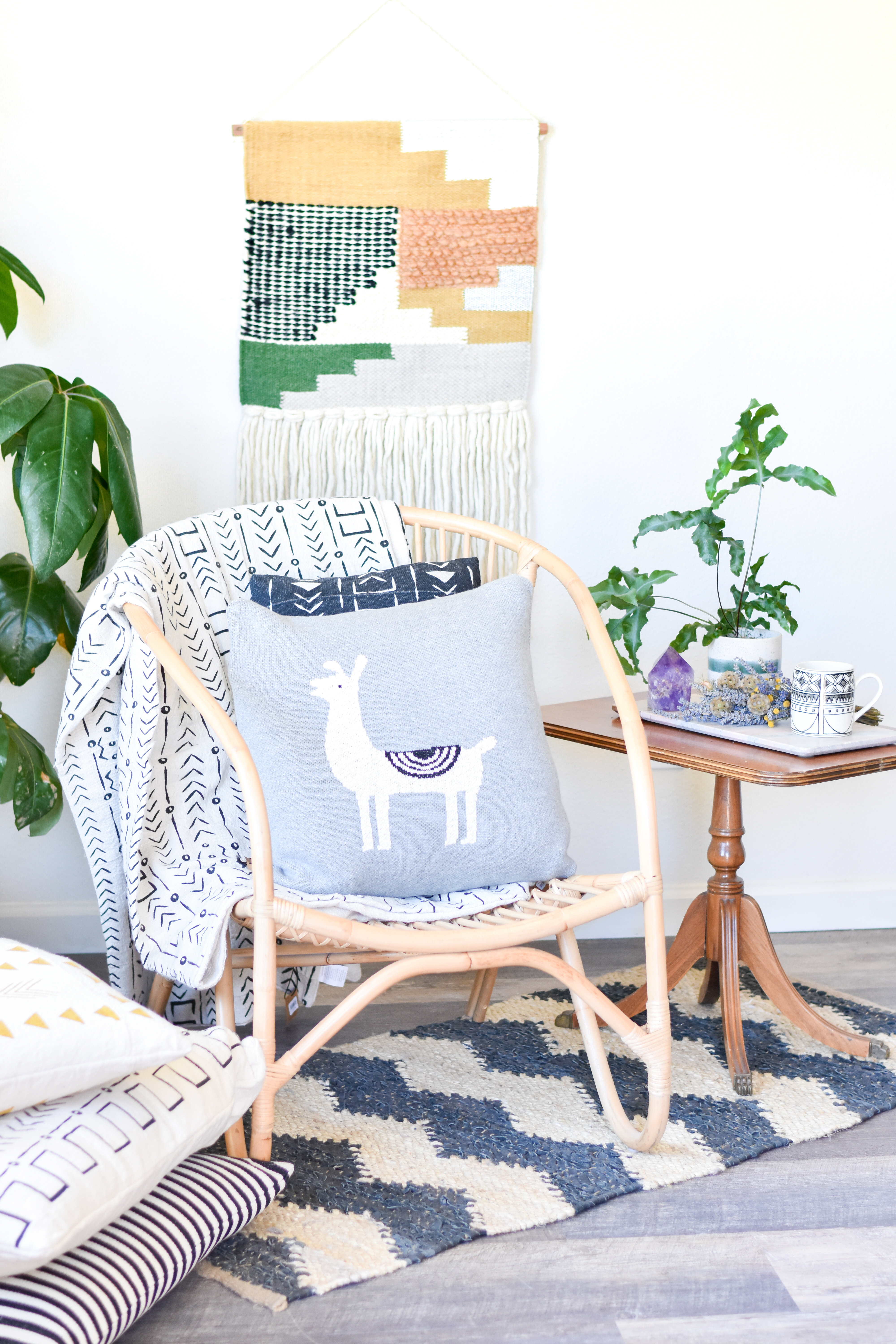 llama knit pillow da9883