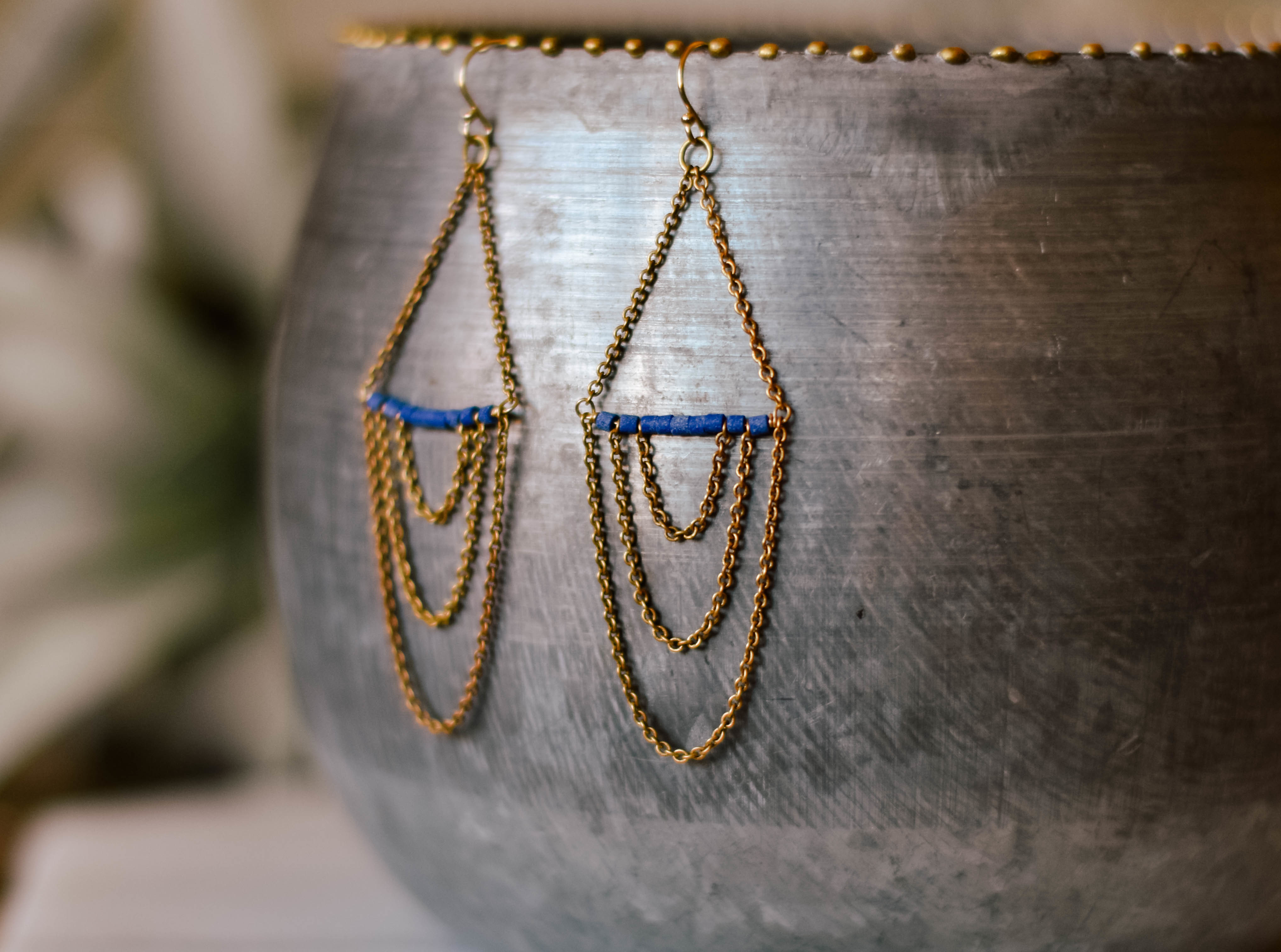 lapis beaded earrings 17e71lap