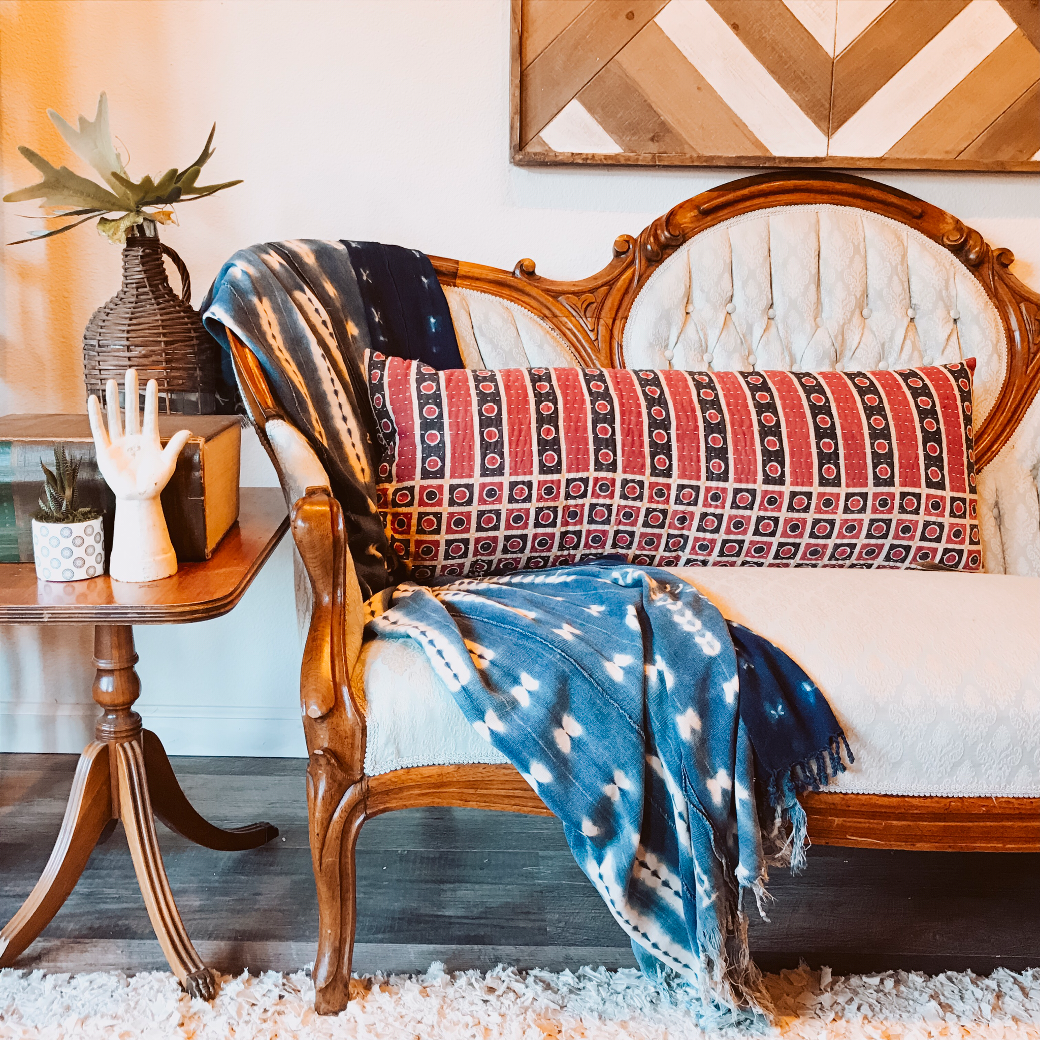 Vintage Kantha Pillow
