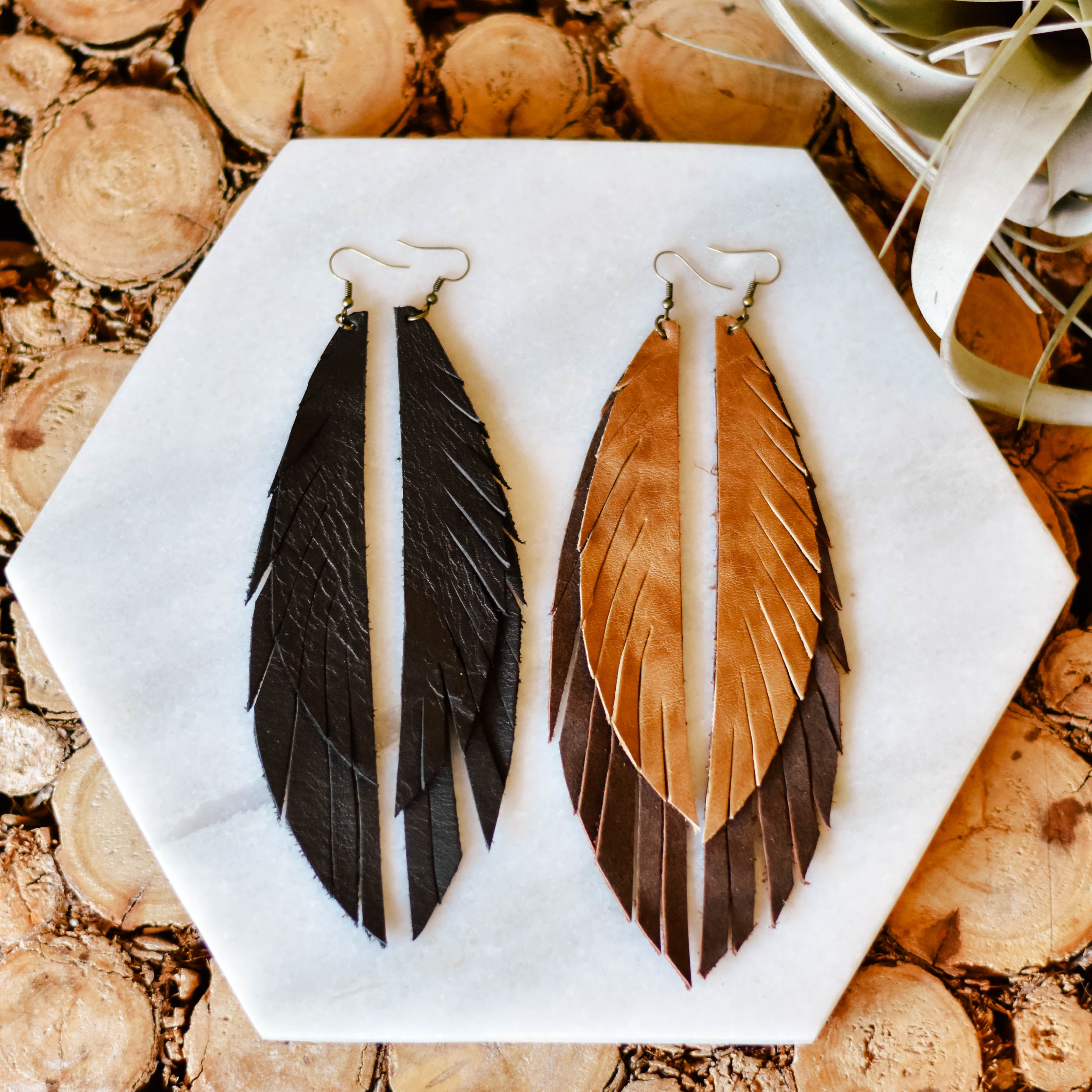 Long Feather Earrings G8JVY8PXJ85FJ