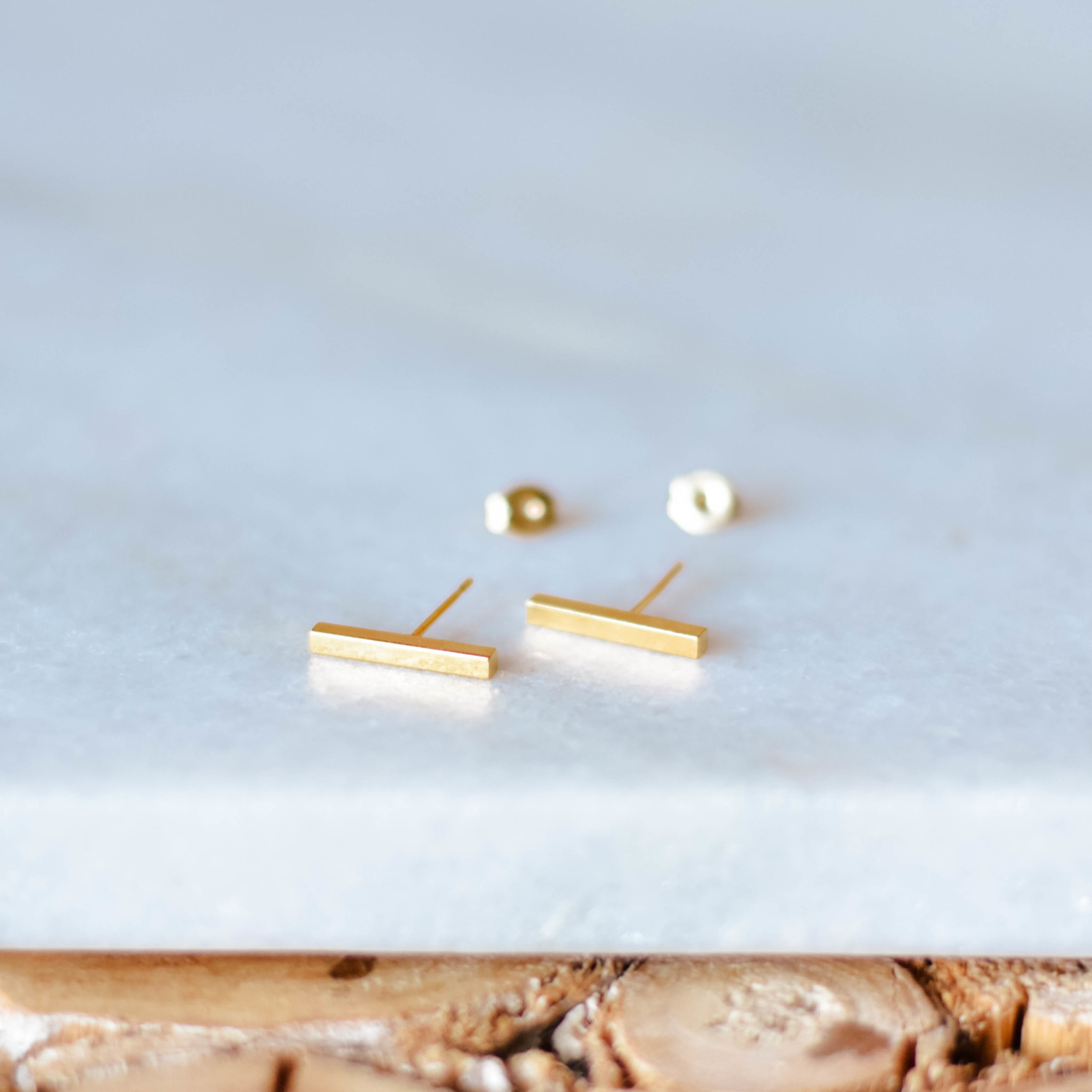 gold bar studs 17gb