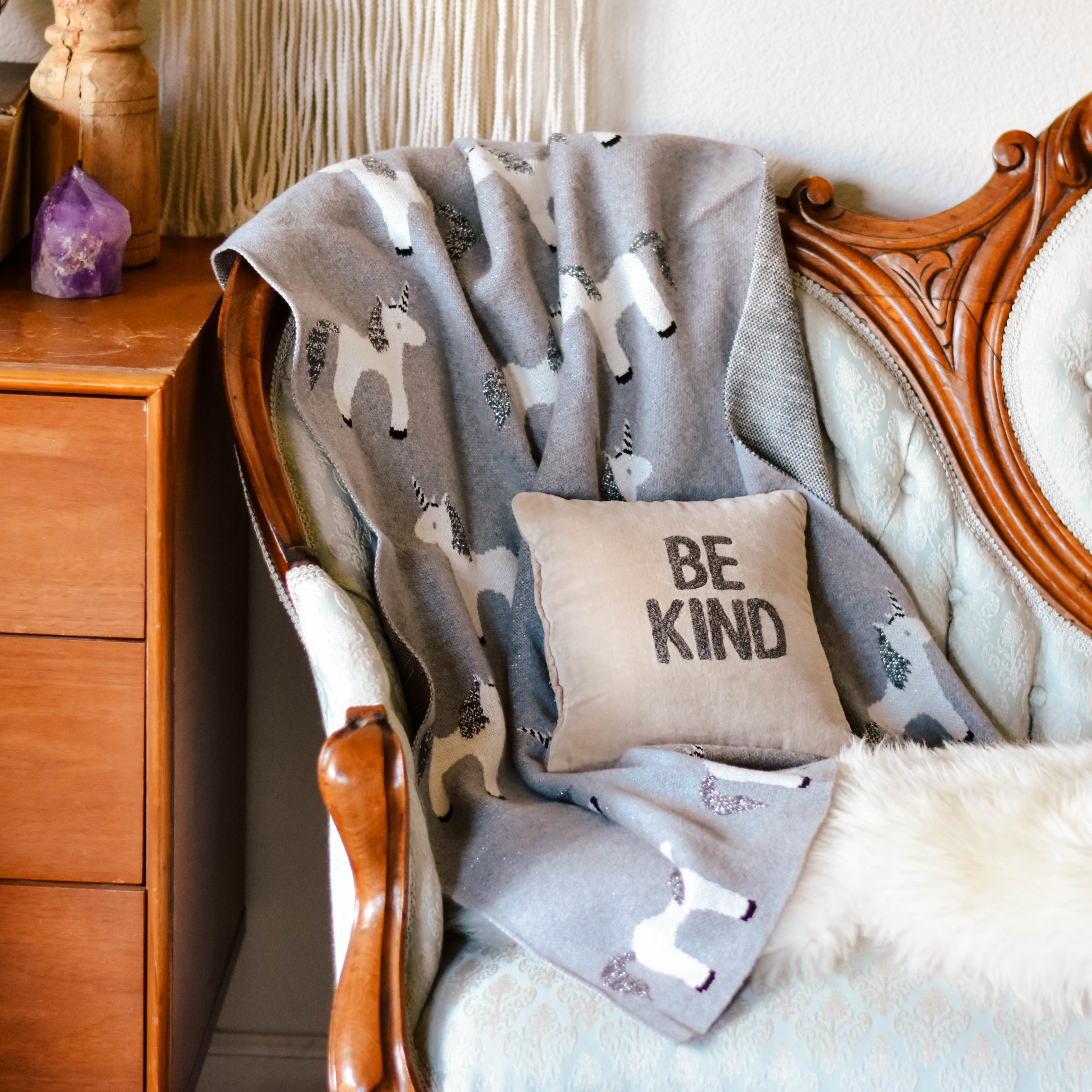 KNIT UNICORN BLANKET DF0020 VXW15Q483WHD2