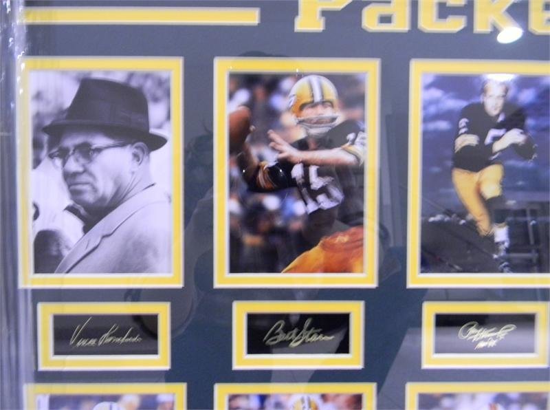 10 Packers Legends - Framed Photos with Autographs