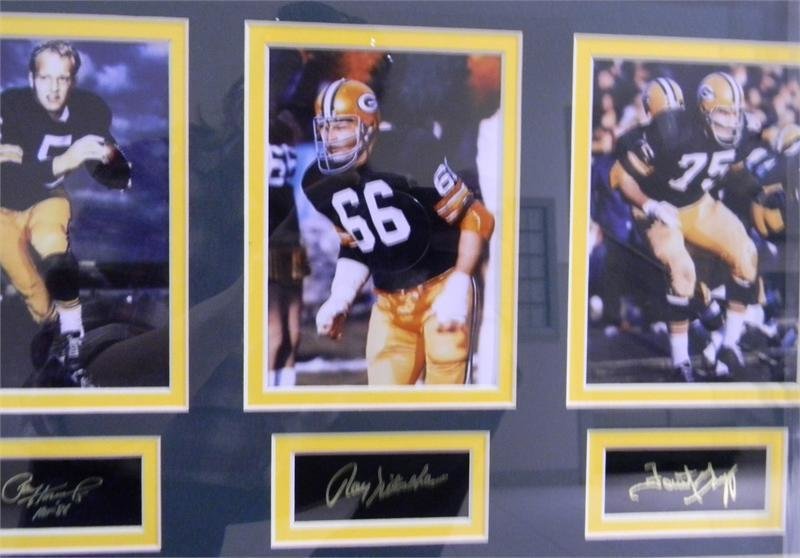 10 Packers Legends - Framed Photos with Autographs
