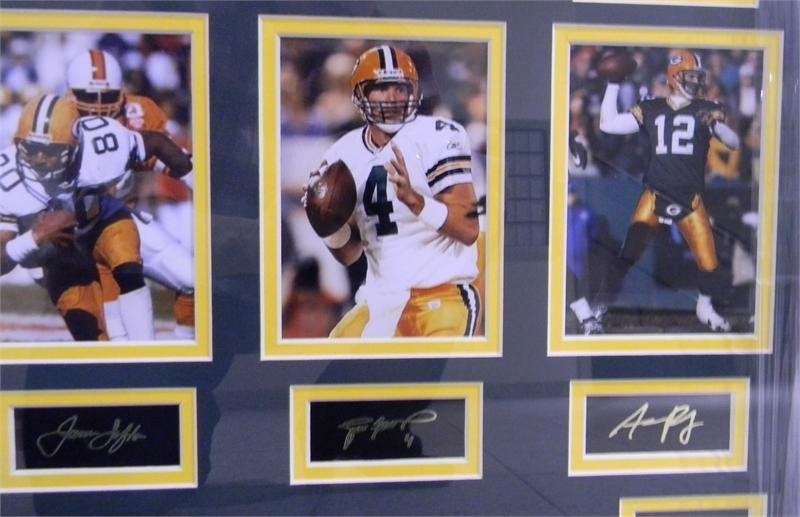 10 Packers Legends - Framed Photos with Autographs
