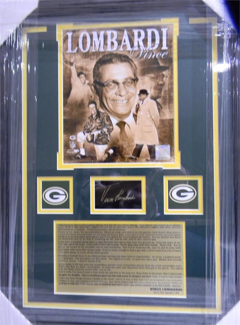 Vince Lombardi Autographed Photo Collage 00022