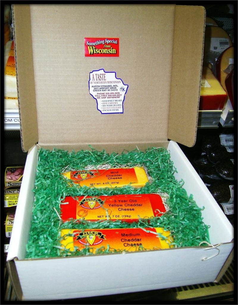 Jim's Cheddar Wisconsin Cheese Gift Box