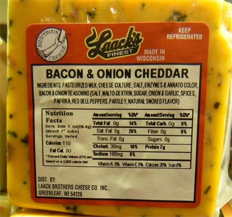 Laack's Finest Bacon & Onion Cheddar Cheese 00039