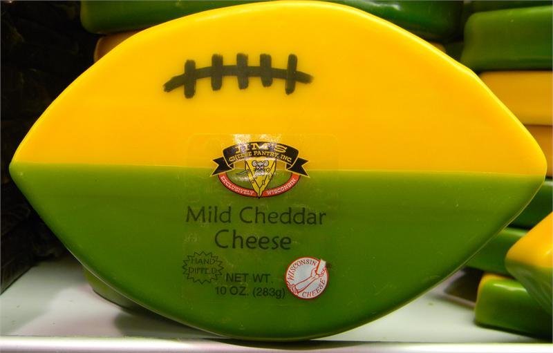 Wisconsin Mild Cheddar Cheese 10oz. Football 00041