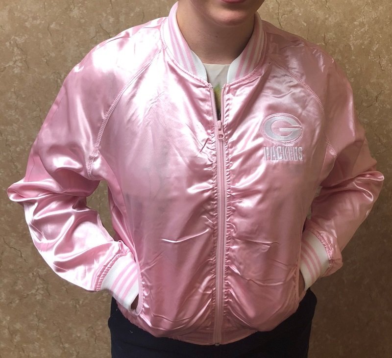 Ladies' Pink Green Bay Packers Jacket