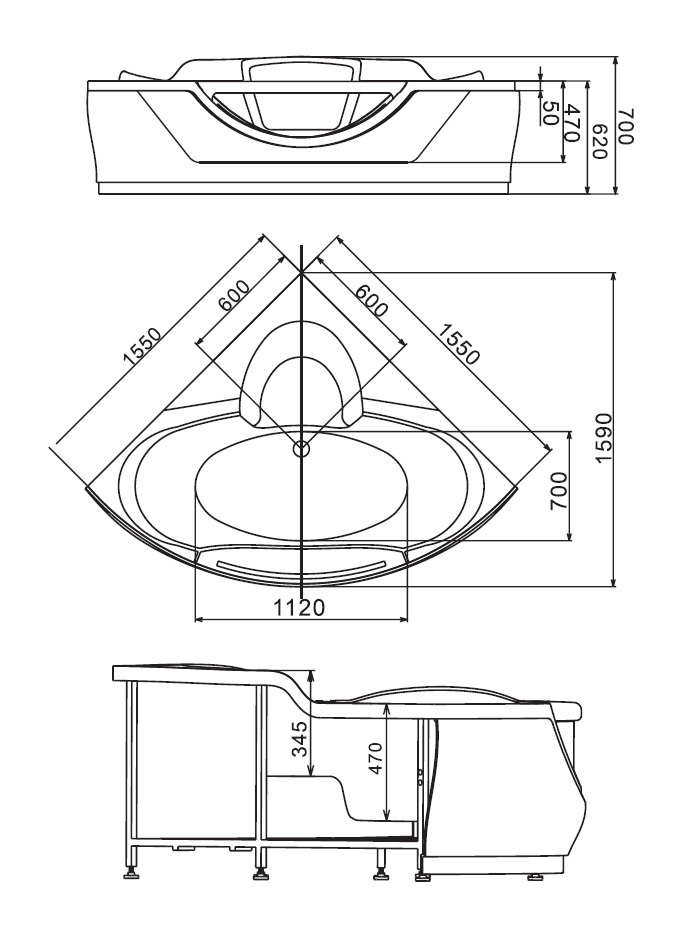 Джакузи GEMY G9025 II K
