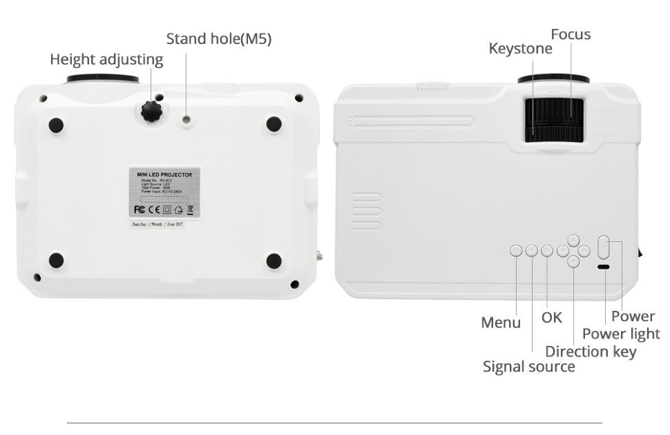 Проектор mini LED Projector RD812 Wi-Fi