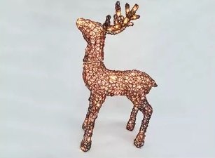 Акриловая светодиодная фигура Северный олень 96см 00596