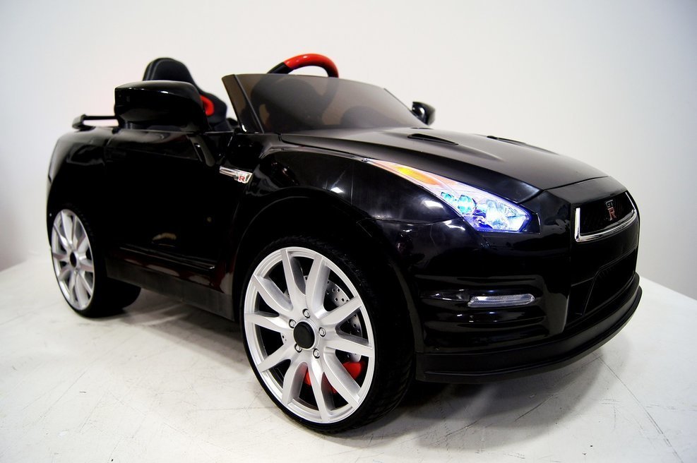 Детский электромобиль Nissan GTR X333XX (ЛИЦЕНЗИОННАЯ МОДЕЛЬ) черный/белый 00914