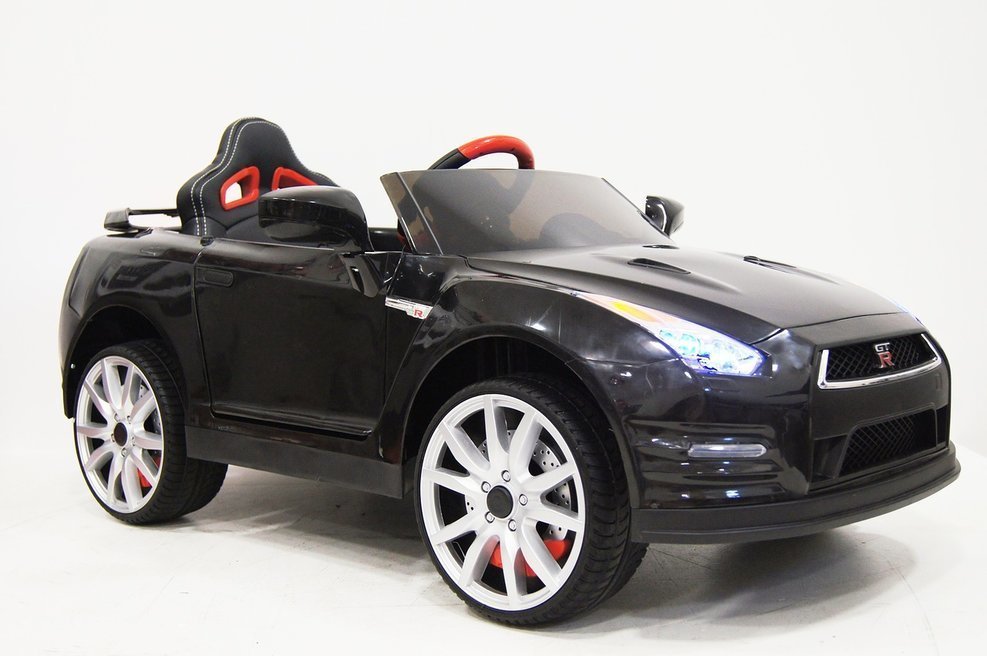 Детский электромобиль Nissan GTR X333XX (ЛИЦЕНЗИОННАЯ МОДЕЛЬ) черный/белый