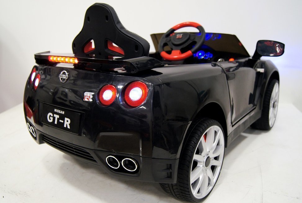 Детский электромобиль Nissan GTR X333XX (ЛИЦЕНЗИОННАЯ МОДЕЛЬ) черный/белый