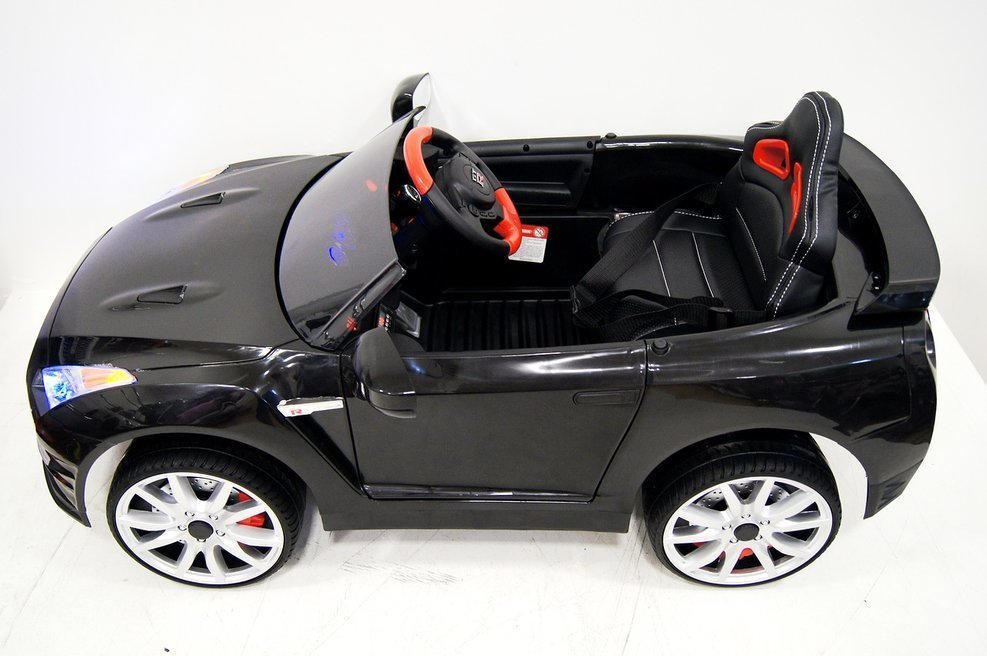 Детский электромобиль Nissan GTR X333XX (ЛИЦЕНЗИОННАЯ МОДЕЛЬ) черный/белый