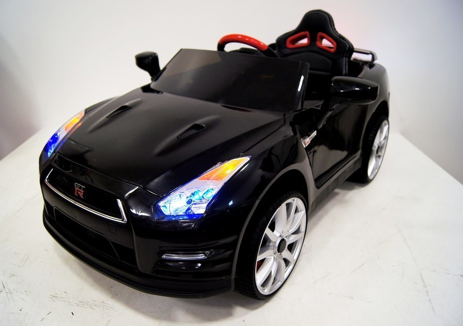 Детский электромобиль Nissan GTR X333XX (ЛИЦЕНЗИОННАЯ МОДЕЛЬ) черный/белый
