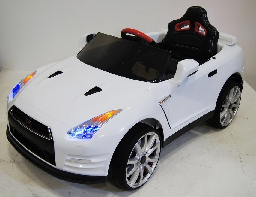 Детский электромобиль Nissan GTR X333XX (ЛИЦЕНЗИОННАЯ МОДЕЛЬ) черный/белый