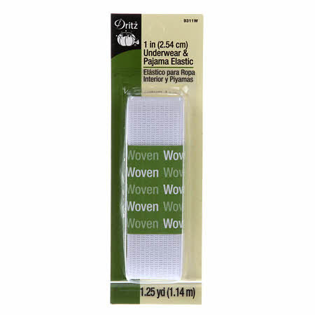 White Underwear & Pajamam Elastic 3/4in x 1-1/4in 9310W