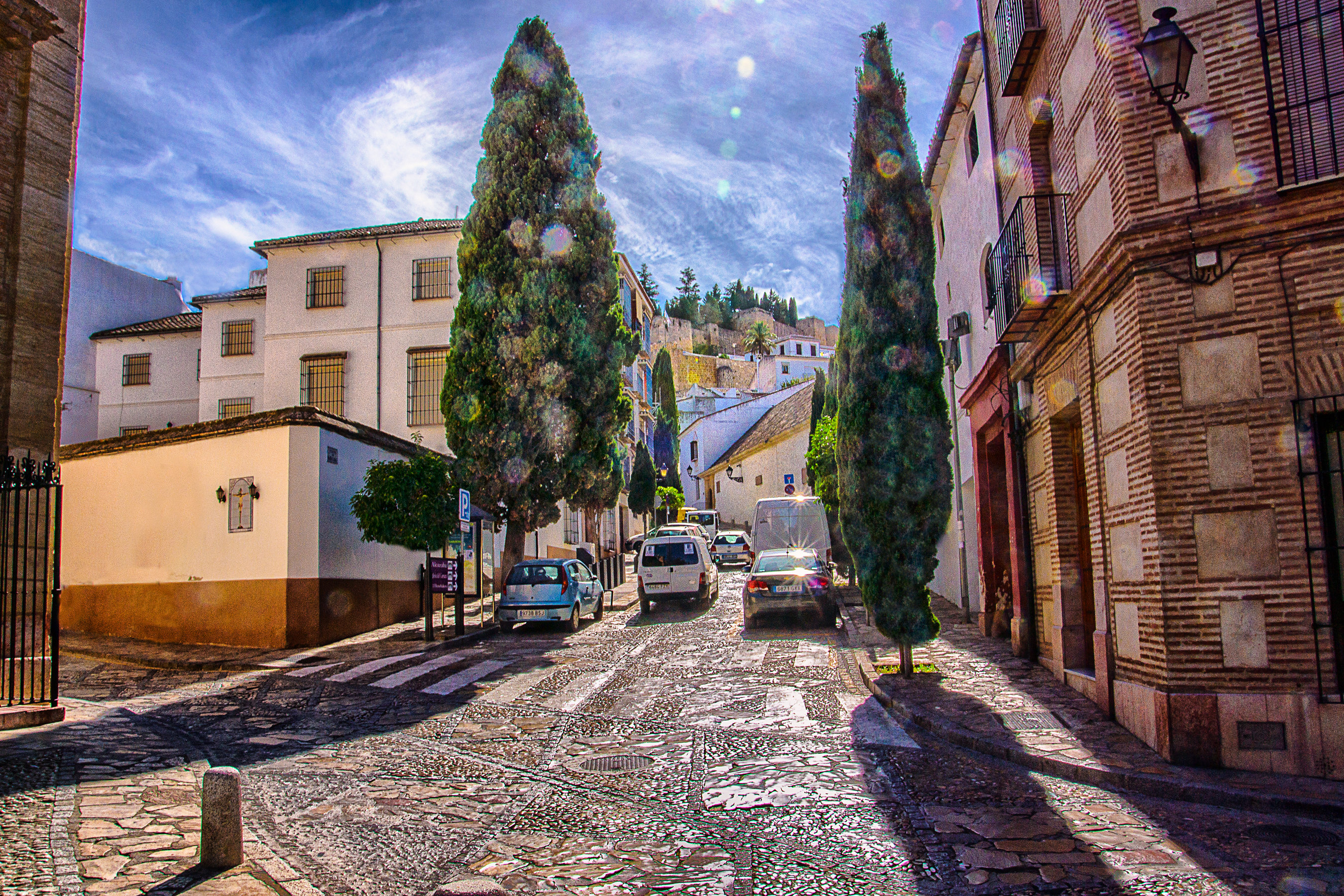 Spain - Antequera Looking Up Castle Hill 003-130