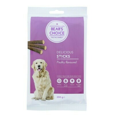 Bear's choice sticks fjerkræ 200 gr. Bear's choice sticks fjerkræ 200 gr.