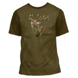 T-shirt med print af Kronhjort 00108