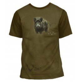 T-shirt med print af Vildsvin 00109