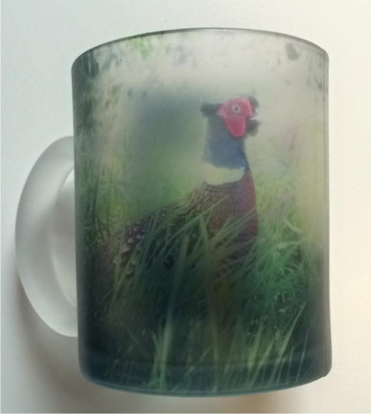 Materet glaskrus med Fasan 00220
