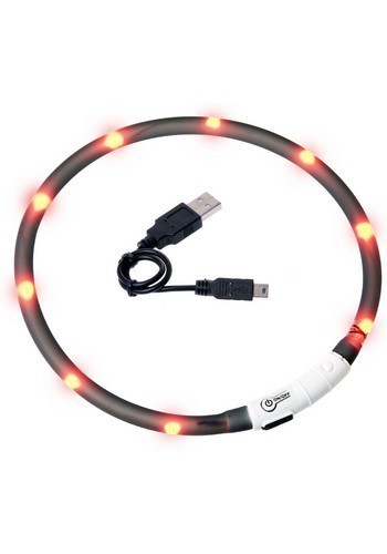 LED halsbånd - SORT 00455