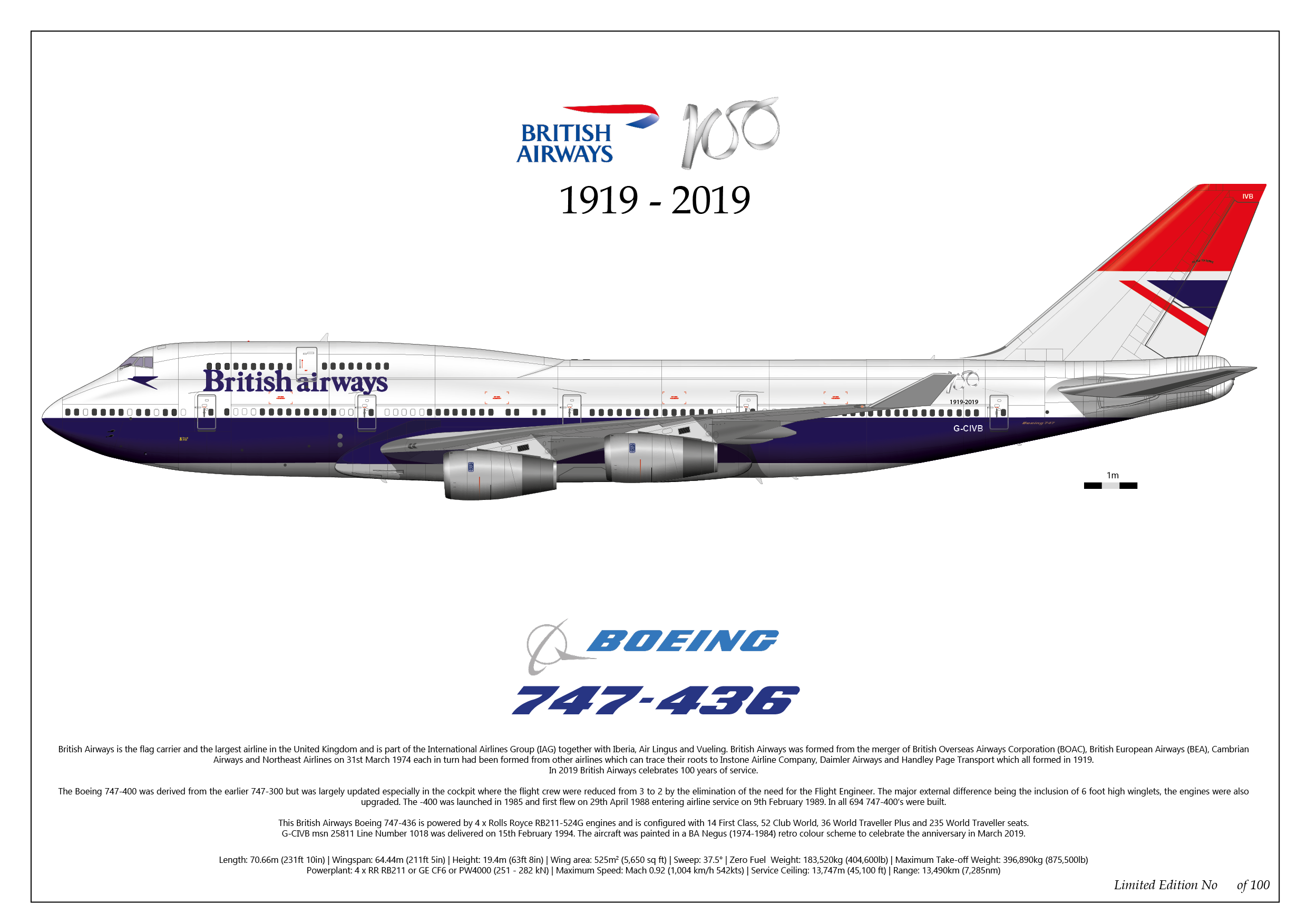 Boeing 747 400 British Airways 100th Anniversary G Civb